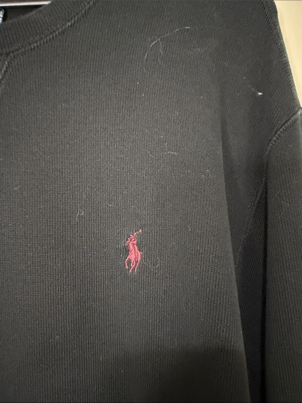 Polo by Ralph Lauren Crewneck Sweater with Red Pony XL 100% Cotton